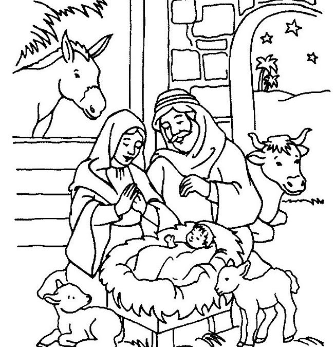 Birth of Jesus Coloring Page